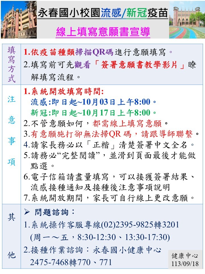 意願書填寫宣導